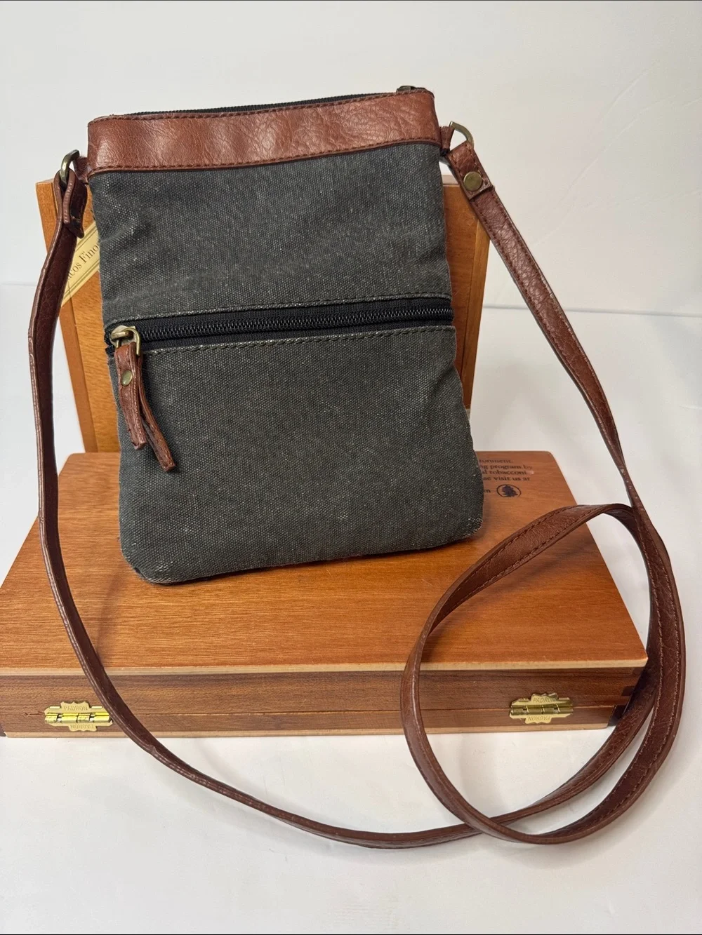 Mona B Canvas & Woven Aztec Small Crossbody Purse, Boho Western Chic - Picture 4 of 11
